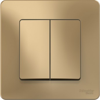2-клавишный переключатель SCHNEIDER ELECTRIC BLANCA (cх.6+6), 10А, 250B, ТИТАН