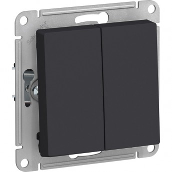2-клавишный выключатель SCHNEIDER ELECTRIC ATLASDESIGN, КАРБОН