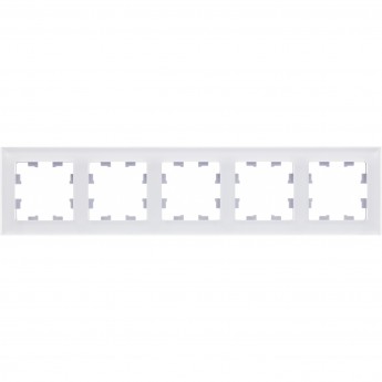 Рамка 5-постовая SCHNEIDER ELECTRIC ATLASDESIGN NATURE ATN330105 матовое органическое стекло, белый