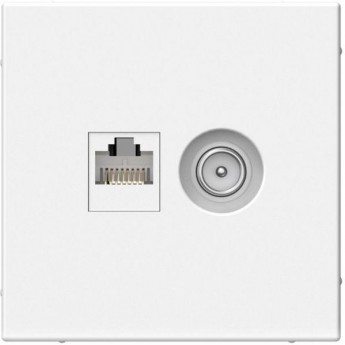 Розетка компьютерная + телевизионная 2-м SCHNEIDER ELECTRIC ARTGALLERY SE GAL000189 RJ45 + TV кат.5E белый